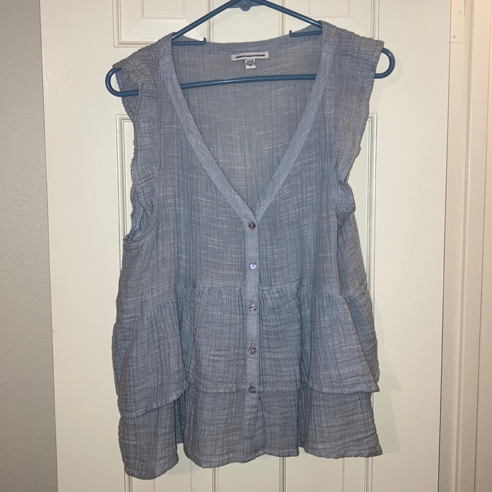 American Eagle Prairie style blouse 100% cotton M